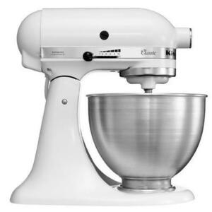 Mixer classic KitchenAid 5K45SSEWH, 4.3L (Alb) imagine