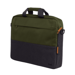 Geanta laptop Trust Lisboa 15.6inch, 2 compartimente, material POM, RPET Polyester, RPET, volum 2.1 L, Verde imagine