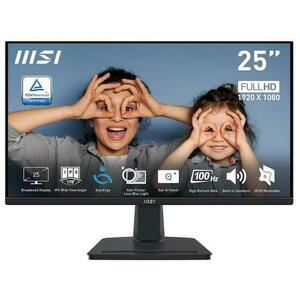 Monitor IPS LED MSI 24.5inch PRO MP251, Full HD (1920 x 1080), VGA, HDMI, Boxe, 100 Hz, 1 ms (Negru) imagine