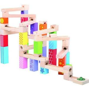 Marble Run din lemn BigJigs BJ786 (Multicolor) imagine