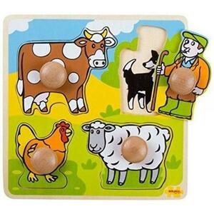 Primul meu puzzle BigJigs BJ520 4 animale domestice (Multicolor) imagine