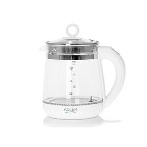 Fierbator de apa Adler AD 1299, 2200 W, 1.5 L (Alb/Transparent) imagine