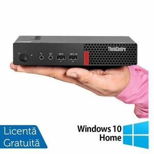 Calculator Sistem PC Refurbished Lenovo ThinkCentre M710q Mini PC, Intel Core i5-7400T 2.40-3.00GHz, 8GB DDR4, 256GB SSD + Windows 10 Home imagine