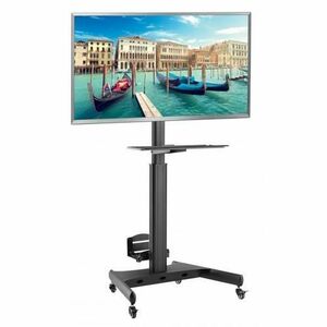 Stand mobil Techly ICA-TR41, 13inch-32inch, 8 kg, Suport PC, Raft tastatura (Negru) imagine