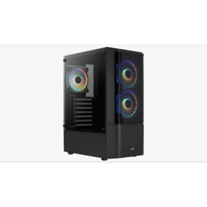 Carcasa AeroCool Quantum V3, Middle Tower, Fara sursa, ATX (Negru) imagine