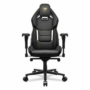 Scaun Gaming Cougar Hotrod Royal, Greutate maxima 136 kg, Cotiere ajustabile 4D (Negru/Galben) imagine