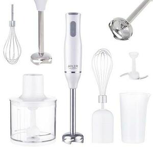 Blender chopper si mixer 3 in 1 Adler AD4620, din otel inoxidabil cu 2 vase gradate de 450 ml si 750 ml imagine