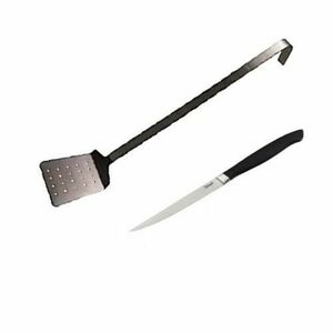 Spatula Salvinelli Fiorentina 52Cm, Inox + Cutit zimtat pentru friptura 11.8Cm, Inox imagine