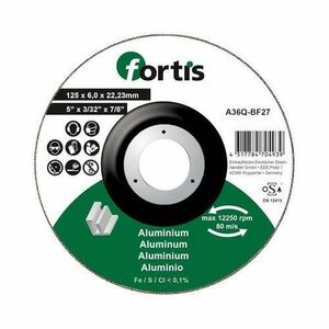 Disc de polizat pentru aluminiu, nemetale 125x6.0mm, Fortis imagine