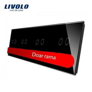 Panou intrerupator dublu+dublu+dublu+dublu cu touch Livolo din sticla imagine