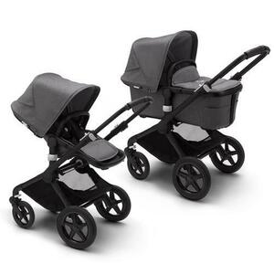 Carucior Bugaboo Fox 2 Complete Black/Grey Melange 2 in 1 imagine