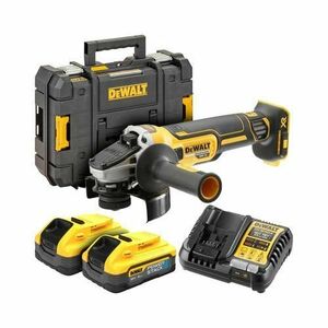 Polizor unghiular Dewalt DCG405H2T-QW, 18 V, 9000 rpm, Disc 125 mm + 2x Acumulatori PowerStack 18V 5.0Ah, Incarcator, Valiza depozitare imagine