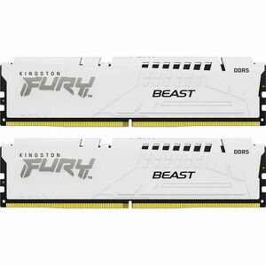 Memorii Kingston FURY Beast White, 64 GB (2x32GB), DDR5, 6000 MHz, CL32, EXPO imagine