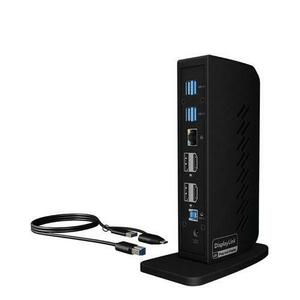 Docking Station Raidsonic 12 in 1, Icy Box, 6 x USB 3.0, 2 x HDMI, 2 x DP, 1 x GigabitLAN (Negru) imagine