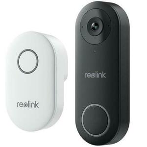 Sonerie inteligenta cu camera Reolink D340W, 5MP, 2506x1920, detectie miscare, IP65, Wireless (Negru/Alb) imagine