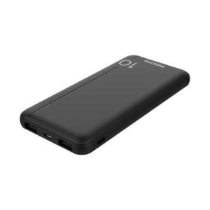 Acumulator extern Philips DLP1810NB/62, 10000 mAh, 2x USB-A, Micro USB (Negru) imagine