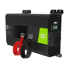 Invertor de tensiune PRO 500W/1000W 12V la 230V Volt USB DC AC Unda sinusoidala pura Green Cell imagine