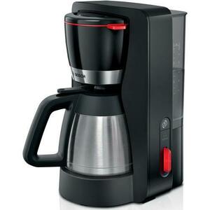 Cafetiera Bosch My Moment TKA6M273, 1.1 l, cana termos cu pereti dubli, sistem antipicurare, oprire automata, rezervor de apa detasabil, cu sistem de mentinere la cald, Negru imagine