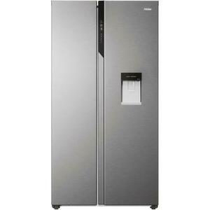 Side by side Haier HSR5918DWMP, 521 litri, Total No Frost, Multi air flow, Clasa D, SuperCooling, SuperFreezing, Holidays, dispenser apa, H 177 cm, Inox imagine