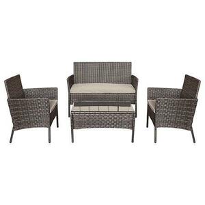 Set mobilier de gradina cu masa Teesa TSA9009, 4 piese (Maro) imagine