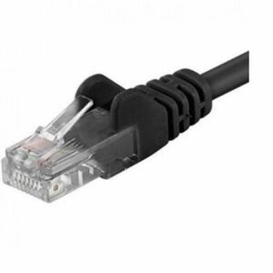 Patchcord UTP RJ45-RJ45 Cat.6 3m negru, UTP-6-3-BK, pachcord din cupru imagine