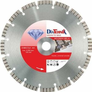 Disc diamantat Smart Quality MDGMAX-400-4, 400 mm, pentru granit (Argintiu) imagine