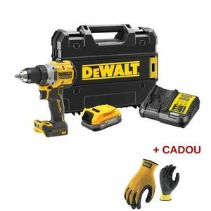 Masina de gaurit si insurubat DeWALT MET-14179, 90 Nm, acumulator 18 V, 1.7 Ah, incarcator, valiza, manusi protectie (Galben/Negru) imagine