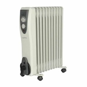 Calorifer electric cu ulei LUXPOL LGO-11, 11 elementi, 3 trepte de putere, 700 - 2000 W, Termostat (Alb) imagine