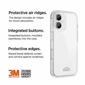 Husa Ice Grip Eiger pentru iPhone 16, Transparent imagine