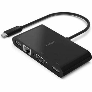 Docking station Belkin AVC005BTBK, USB-C la USB-A, Ethernet, VGA, HDMI (Negru) imagine