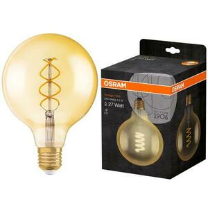 Bec LED OSRAM Vintage 1906 GLOBE125 FIL GOLD, E27, 4.5W(27W), 280 lm, lumina calda (2000K) imagine