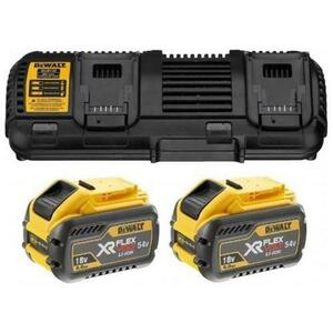 Set 2 acumulatori Dewalt, Li-Ion Flexvolt, 54 V, 9 Ah si incarcator DCB132 imagine