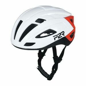 Casca Ciclism P2R RODEO, 59-61 cm, M-L, pentru biciclete si vehicule electrice, Alb/Rosu imagine