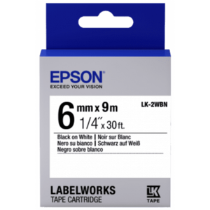 Banda Epson C53S652003, 6/9mm/m, Alb/Negru imagine