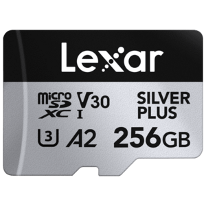 Card de memorie Lexar Professional SILVER Plus LMSSIPL256G-BNANG, 256GB, microSDXC, UHS-I U3, V30 imagine