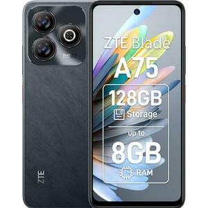 Telefon Mobil ZTE Blade A75 4G, Procesor Unisoc T606 Octa-Core, IPS LCD Capacitive touchscreen 6.6inch, 4GB RAM, 128GB Flash, Camera 50MP, 4G, Wi-Fi, Dual Sim, Android (Negru) imagine