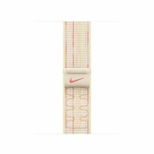 Curea Smartwatch Apple MYJC3ZM/A pentru Watch 42mmm, Nike Sport Loop (Alb/Roz) imagine