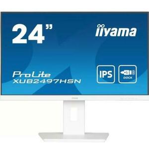 Monitor IPS LED Iiyama 23.8inch XUB2497HSN-W2, Full HD (1920 x 1080), HDMI, DisplayPort, Boxe, Pivot, 100 Hz, 1 ms (Alb) imagine