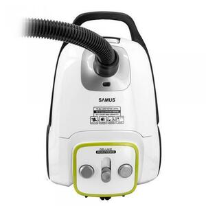 Aspirator cu sac Samus, 700 W, Sac textil 3 l, Filtru HEPA, Cablu 5m (Alb) imagine