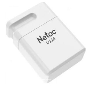 Memorie USB Netac NT03U116N-128G-30WH U116 mini, 128GB, USB 2.0 (Alb) imagine