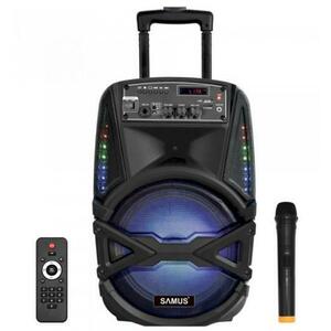 Boxa Portabila Samus KARAOKE 8, Bluetooth, FM Radio, Intrare Aux/USB/TF Card (Negru) imagine