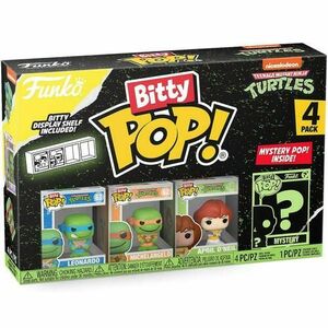 Set 4 figurine Funko Bitty POP! TMNT Leonardo, Michelangello, April O'Neil, figurina surpriza imagine