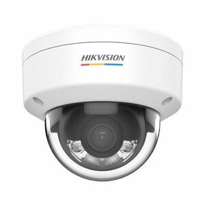 RESIGILAT - Camera supraveghere exterior IP Dome HikVision ColorVu DS-2CD1147G2-L-2.8MM, 4 MP, 2.8 mm, lumina calda 30 m, slot card, PoE imagine