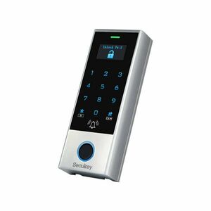 Cititor biometric standalone WiFi control acces Secukey HFD2-WIFI, ecran OLED, amprenta/card/pin, cod temporar, control de pe telefon, Tuya imagine