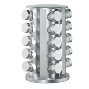 Set 20 recipiente condimente cu suport rotativ inox imagine