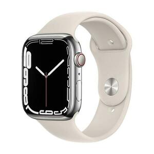 Apple Watch Series 7 2021, GPS + Cellular, Stainless Steel 45mm N/A Silver Ca nou imagine