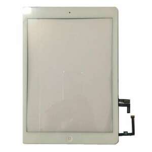 Touchscreen Digitizer Apple iPad Air A1475 A1474 cu buton home si adeziv Alb Geam Sticla Tableta imagine