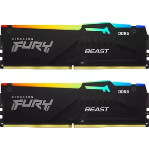 Memorie Desktop Kingston Fury Beast RGB 32GB DDR5 6000MT/s CL36 imagine