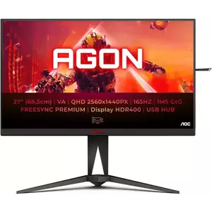 Monitor LED AOC AGON AG275QXN/EU 27" QHD 165Hz 1ms 2xHDMI DP Black imagine