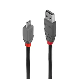 Cablu Lindy 36733 USB 2.0 Type A to Micro-B Anthra Line 2m imagine